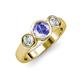 2 - Naava Tanzanite and Diamond Three Stone Engagement Ring 