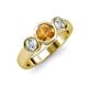 2 - Naava Citrine and Diamond Three Stone Engagement Ring 