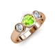 2 - Naava Peridot and Diamond Three Stone Engagement Ring 