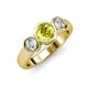 2 - Naava Yellow and White Diamond Three Stone Engagement Ring 