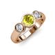 2 - Naava Yellow and White Diamond Three Stone Engagement Ring 
