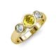 2 - Naava Yellow Sapphire and Diamond Three Stone Engagement Ring 