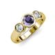 2 - Naava Iolite and Diamond Three Stone Engagement Ring 
