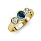 2 - Naava Blue and White Diamond Three Stone Engagement Ring 