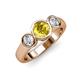 2 - Naava Yellow Sapphire and Diamond Three Stone Engagement Ring 