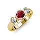 2 - Naava Ruby and Diamond Three Stone Engagement Ring 