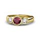 1 - Naava Ruby and Diamond Three Stone Engagement Ring 