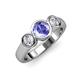 2 - Naava Tanzanite and Diamond Three Stone Engagement Ring 