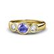 1 - Naava Tanzanite and Diamond Three Stone Engagement Ring 