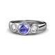 1 - Naava Tanzanite and Diamond Three Stone Engagement Ring 
