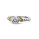 1 - Azalea Diamond and Citrine Three Stone Engagement Ring 