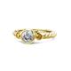 1 - Azalea Diamond and Citrine Three Stone Engagement Ring 