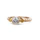 1 - Azalea Diamond and Citrine Three Stone Engagement Ring 