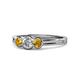1 - Irina Diamond and Citrine Three Stone Engagement Ring 
