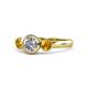 1 - Avrit Diamond and Citrine Three Stone Engagement Ring 