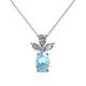 1 - Rayen Aquamarine and Diamond Slider Pendant 