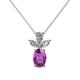 1 - Rayen Amethyst and Diamond Slider Pendant 
