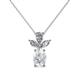 1 - Rayen White Sapphire and Diamond Slider Pendant 