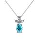 1 - Rayen London Blue Topaz and Diamond Slider Pendant 