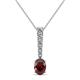 1 - Orah Red Garnet and Diamond Journey Pendant 