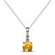1 - Reyne Citrine and Diamond Two Stone Pendant 