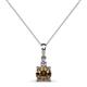 1 - Reyne Smoky Quartz and Diamond Two Stone Pendant 