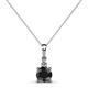 1 - Reyne Black and White Diamond Two Stone Pendant 