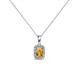 1 - Edlyn Citrine and Diamond Halo Pendant 