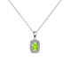 1 - Edlyn Peridot and Diamond Halo Pendant 