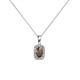 1 - Edlyn Smoky Quartz and Diamond Halo Pendant 