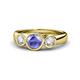 1 - Naava Tanzanite and Diamond Three Stone Engagement Ring 