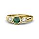 1 - Naava Emerald and Diamond Three Stone Engagement Ring 