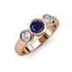 2 - Naava Blue Sapphire and Diamond Three Stone Engagement Ring 