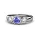 1 - Naava Tanzanite and Diamond Three Stone Engagement Ring 