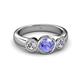 3 - Naava Tanzanite and Diamond Three Stone Engagement Ring 