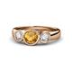 1 - Naava Citrine and Diamond Three Stone Engagement Ring 
