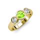 2 - Naava Peridot and Diamond Three Stone Engagement Ring 