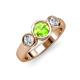 2 - Naava Peridot and Diamond Three Stone Engagement Ring 
