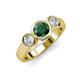 2 - Naava Emerald and Diamond Three Stone Engagement Ring 