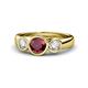 1 - Naava Ruby and Diamond Three Stone Engagement Ring 