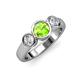 2 - Naava Peridot and Diamond Three Stone Engagement Ring 