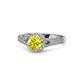 1 - Levana Signature Yellow and White Diamond Halo Engagement Ring 