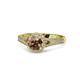 1 - Levana Signature Smoky Quartz and Diamond Halo Engagement Ring 