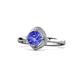 1 - Anneka Signature Tanzanite and Diamond Halo Engagement Ring 