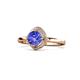 1 - Anneka Signature Tanzanite and Diamond Halo Engagement Ring 