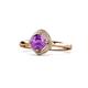 1 - Anneka Signature Amethyst and Diamond Halo Engagement Ring 
