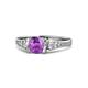 1 - Alana Signature Amethyst and Diamond Engagement Ring 