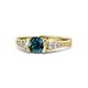 1 - Alana Signature Blue and White Diamond Engagement Ring 