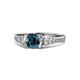 1 - Alana Signature Blue and White Diamond Engagement Ring 