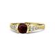 1 - Alana Signature Red Garnet and Diamond Engagement Ring 